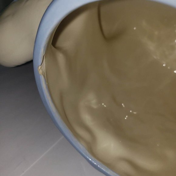 Teddy Bear Blue Ribbon Hand Craft by Cresteramics Creston BC Cookie jar - Picture 10 of 12